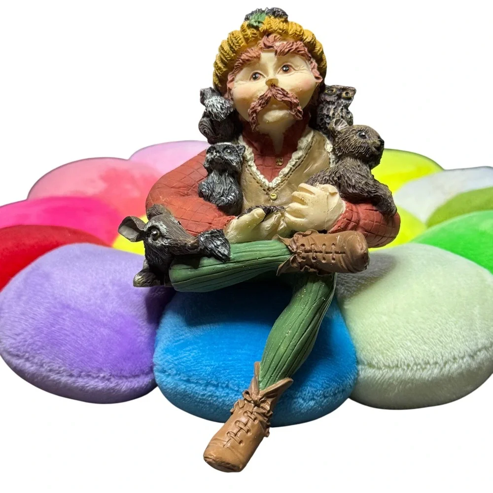 Whimsical Forest Man Figurine‎ with Animals Statue Home Decor Collectible